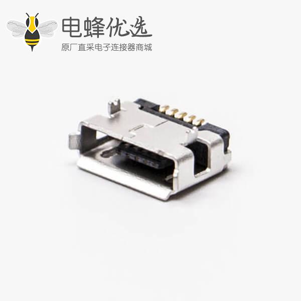 micro usb手机接口SMT母头A型两脚DIP 5.65