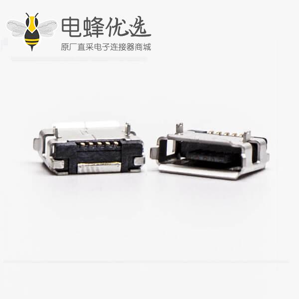 micro usb手机接口SMT母头A型两脚DIP 5.65