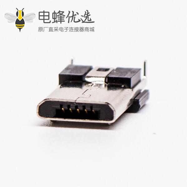 micro usb 5s b型牛角型弯式公座DIP两脚连接器