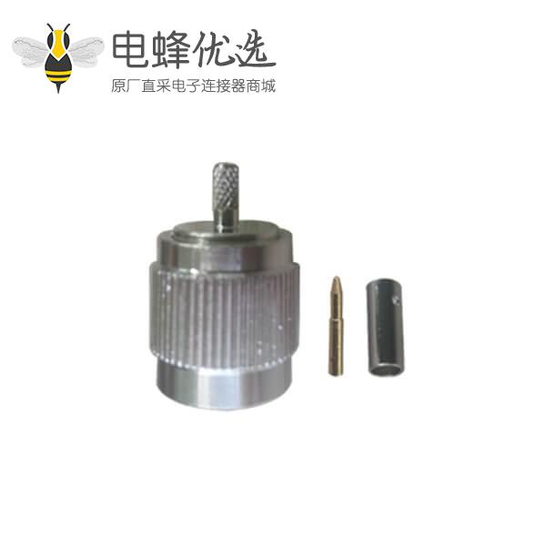 公头接线RG316D直式压接RF射频同轴连接器tnc