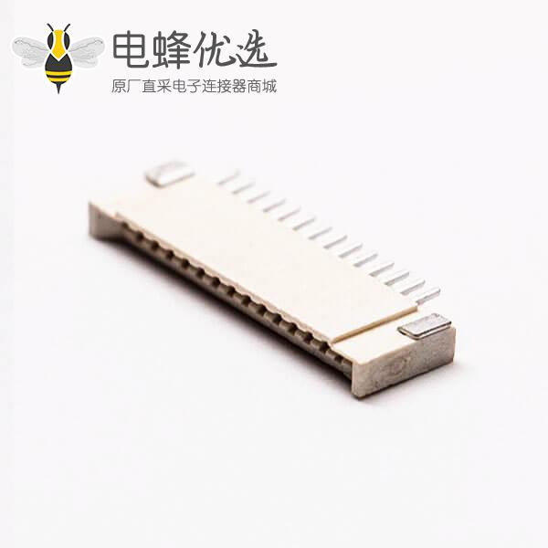 1.0 fpc连接器卧式14pin无锁双面接触2.0H接PCB