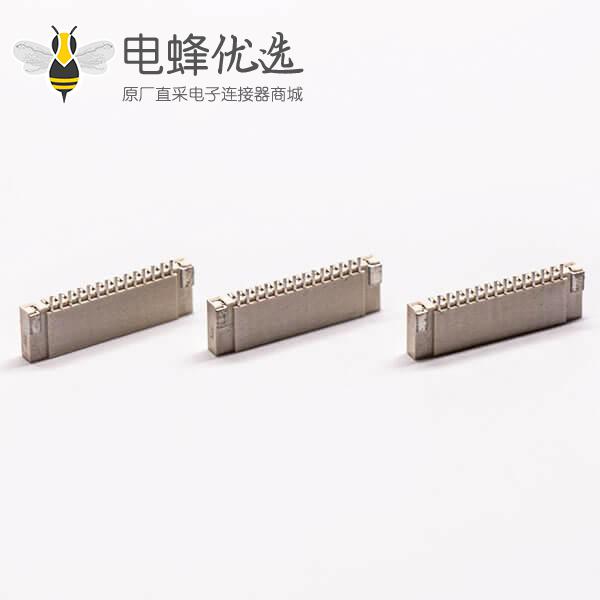 1.0 fpc连接器卧式14pin无锁双面接触2.0H接PCB