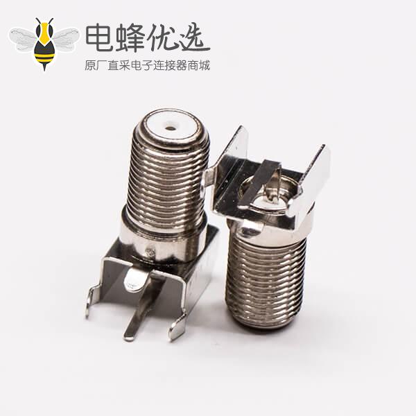 f母头弯角90度焊板穿机箱接PCB板英制板端