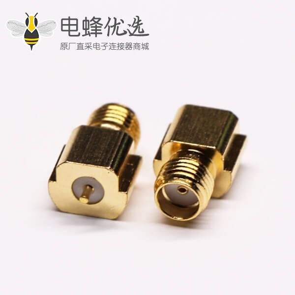 SMA母座直式沉板式接PCB板镀金