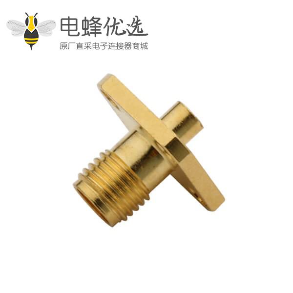 sma 连接器 母头4孔方形法兰座  同轴线缆UT141