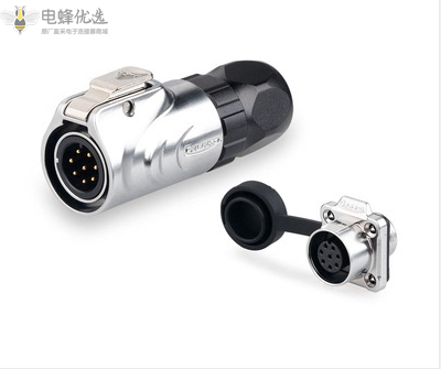 LP-12-8芯公头方座全金属航空插头插座微小型方形座连接器