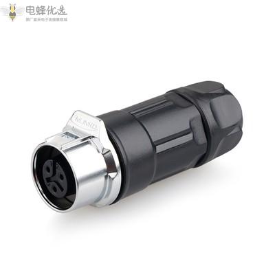 航空插头插座LP-12-3芯母头全金属微小型防水连接器