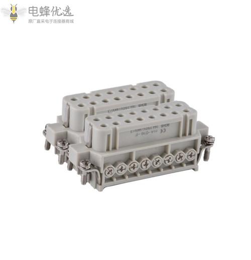 矩形重载连接器32芯工业防水航空工业插头插座公母芯