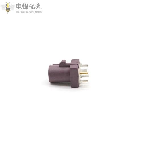 FAKRA-JE-D型紫色立式四脚板端射频连接器GPS/4G转接器