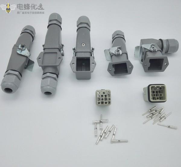 12芯直式或弯式重载连接器高频防水航空插头插座