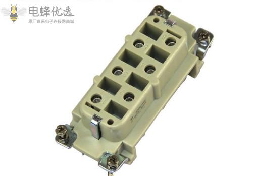 40芯重载连接器HSB厂家供应出售塑料铁扣H16B外壳顶出口IP65工业连接器