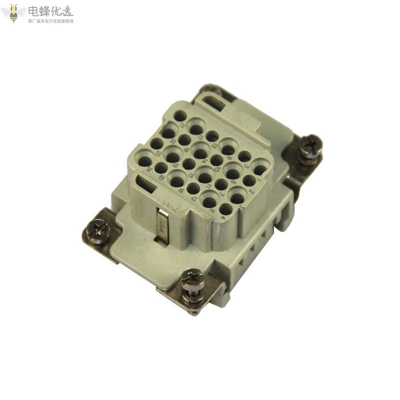 24芯重载连接器HDD厂家供应出售连接器10A镀银防水工业连接器航空插头