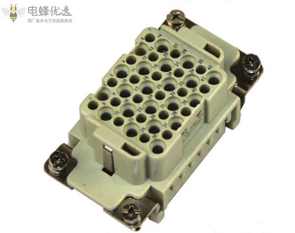 42芯重载连接器HDD塑料铁扣厂家直发公母对接开孔安装工业连接器