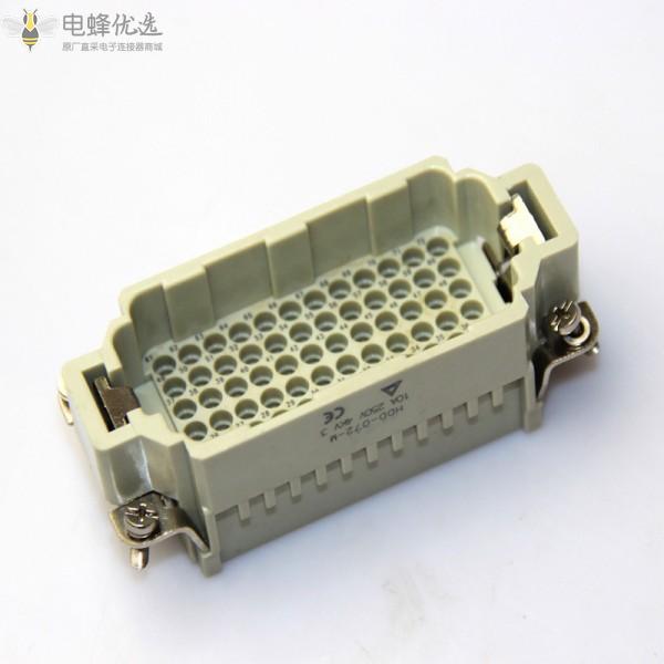 72芯厂家直销矩形重载连接器10A镀银IP65防水工业矩形连接器