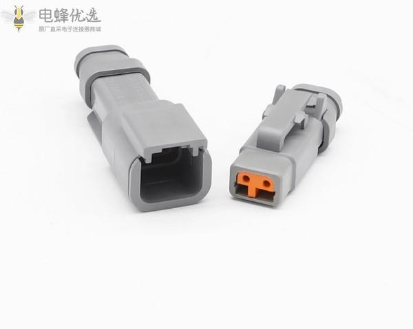 2孔高盖汽车防水连接器IP65公母头接线端子