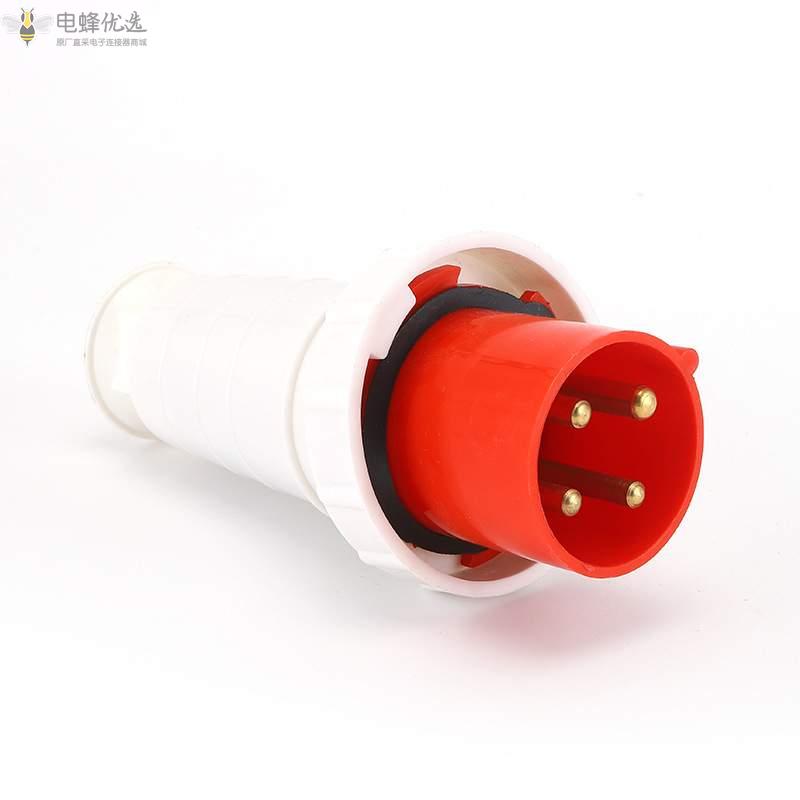 第一代63A工业连接器4芯IP67航空工程船用防水插头250V