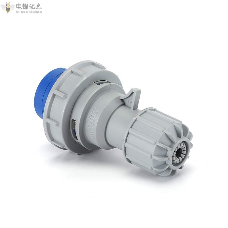 欧标IP67防水3芯工业连接器16A32A工业250V2P+E移动插头