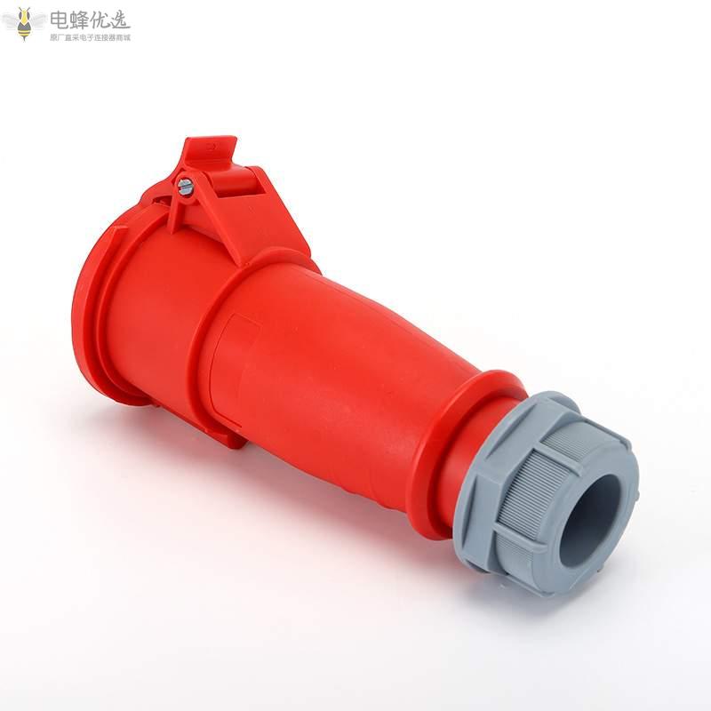 IP44防水工业连接器5芯欧标250V移动式3P+E+N工业16A插座