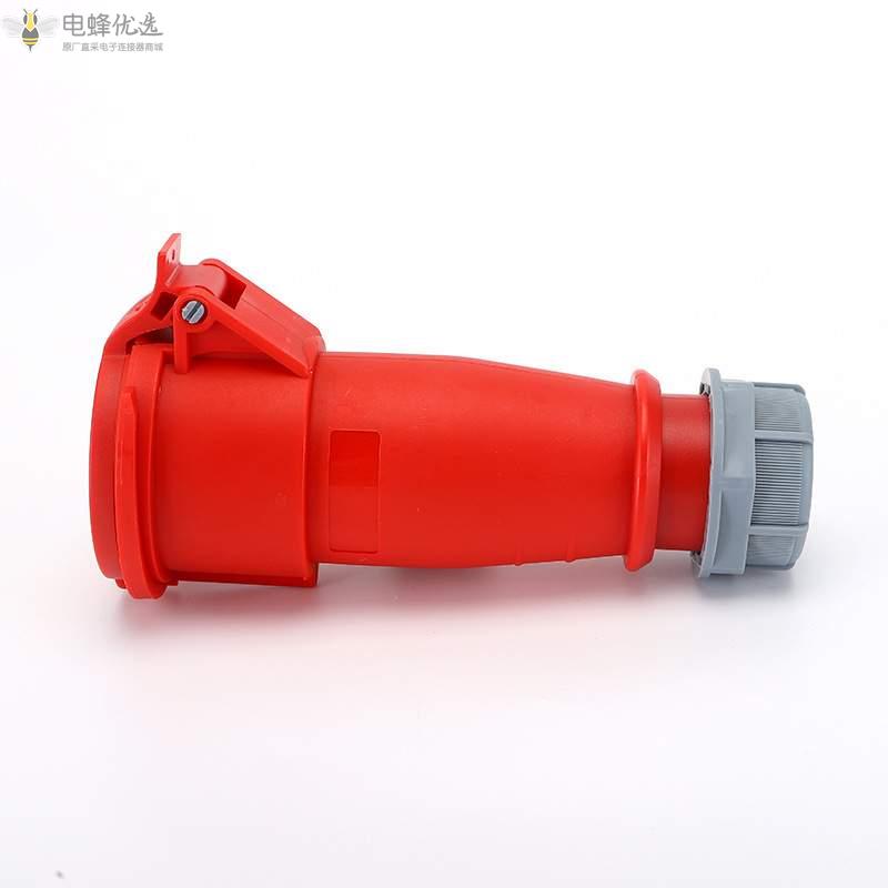 IP44防水工业连接器5芯欧标250V移动式3P+E+N工业16A插座