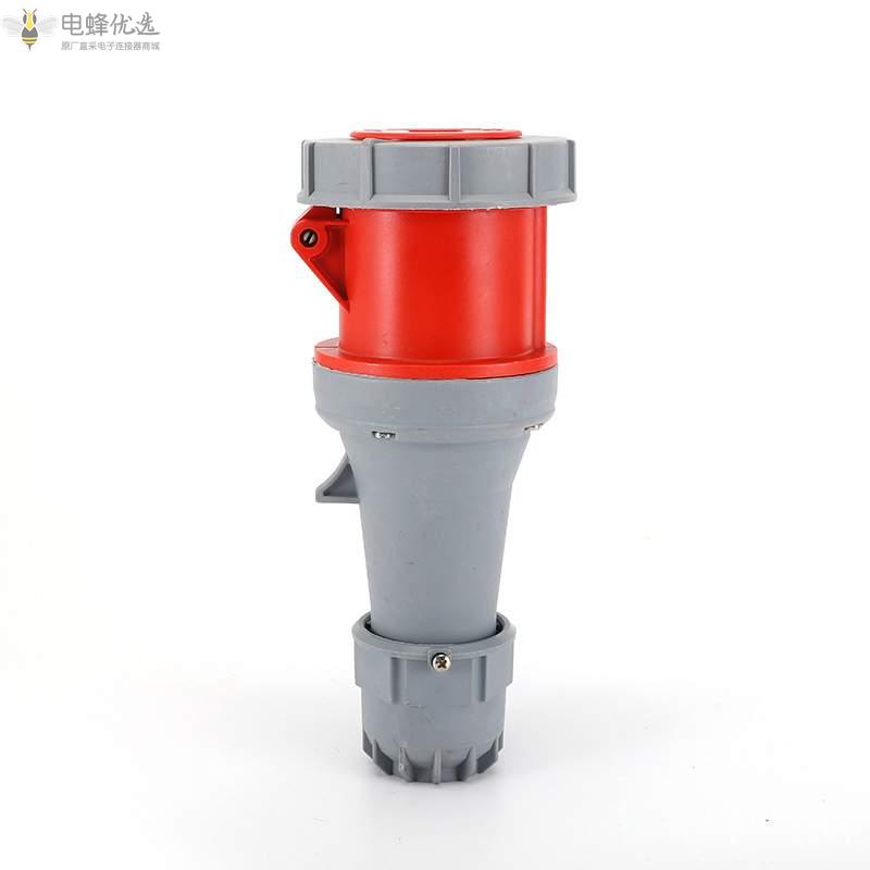 5芯16A32A工业连接器防水IP67航空移动式插座耦合器250V3P+E+N