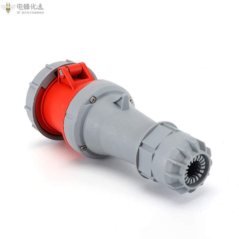 5芯16A32A工业连接器防水IP67航空移动式插座耦合器250V3P+E+N