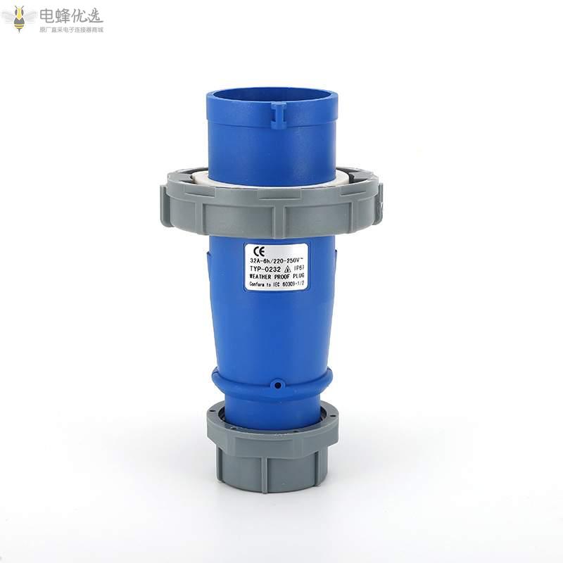 厂家直售欧标3芯16A32A250V工业连接器2P+E60HZ防水IP67工业航空插头