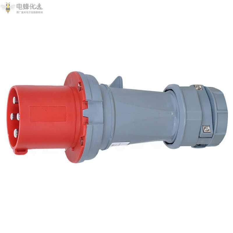 TYP-1231工业连接器4芯63A400VIP44工业防水插头3P+E