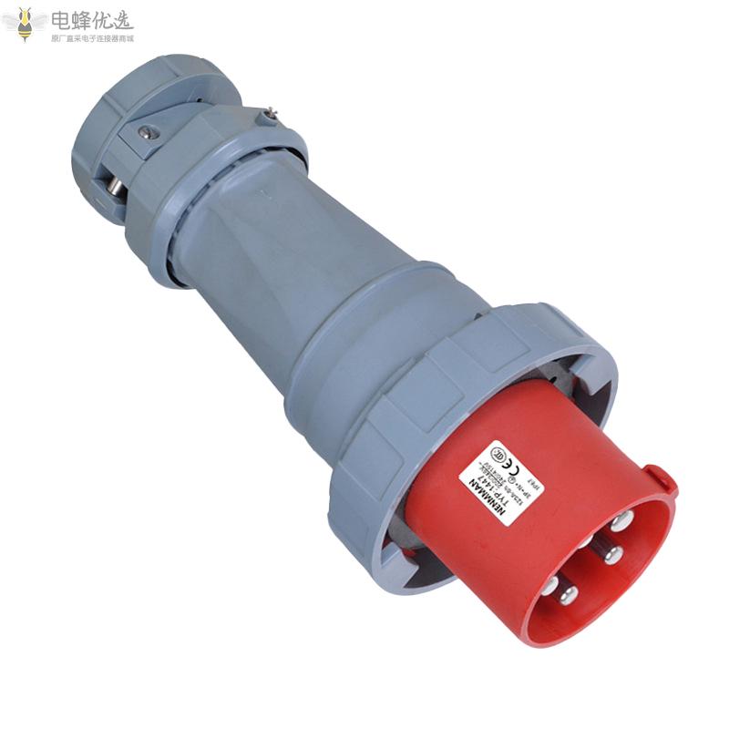 欧标TYP1447工业连接器3芯125A230V防水插头IP67防水工业插头3P+E+N