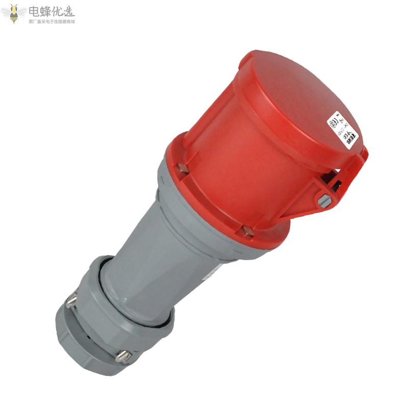 欧标TYP1245工业连接器5芯63A400V防水接插器IP44工业防水插头3P+E+N