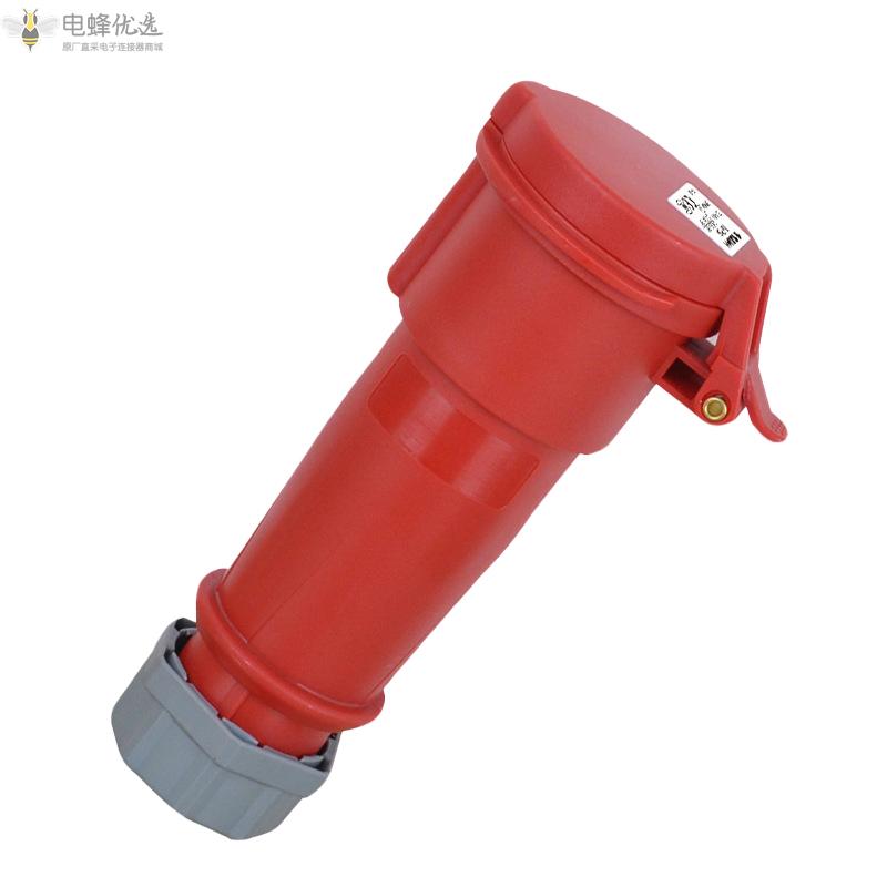 TYP6工业连接器32A400V防水连接器5芯红色3相IP44