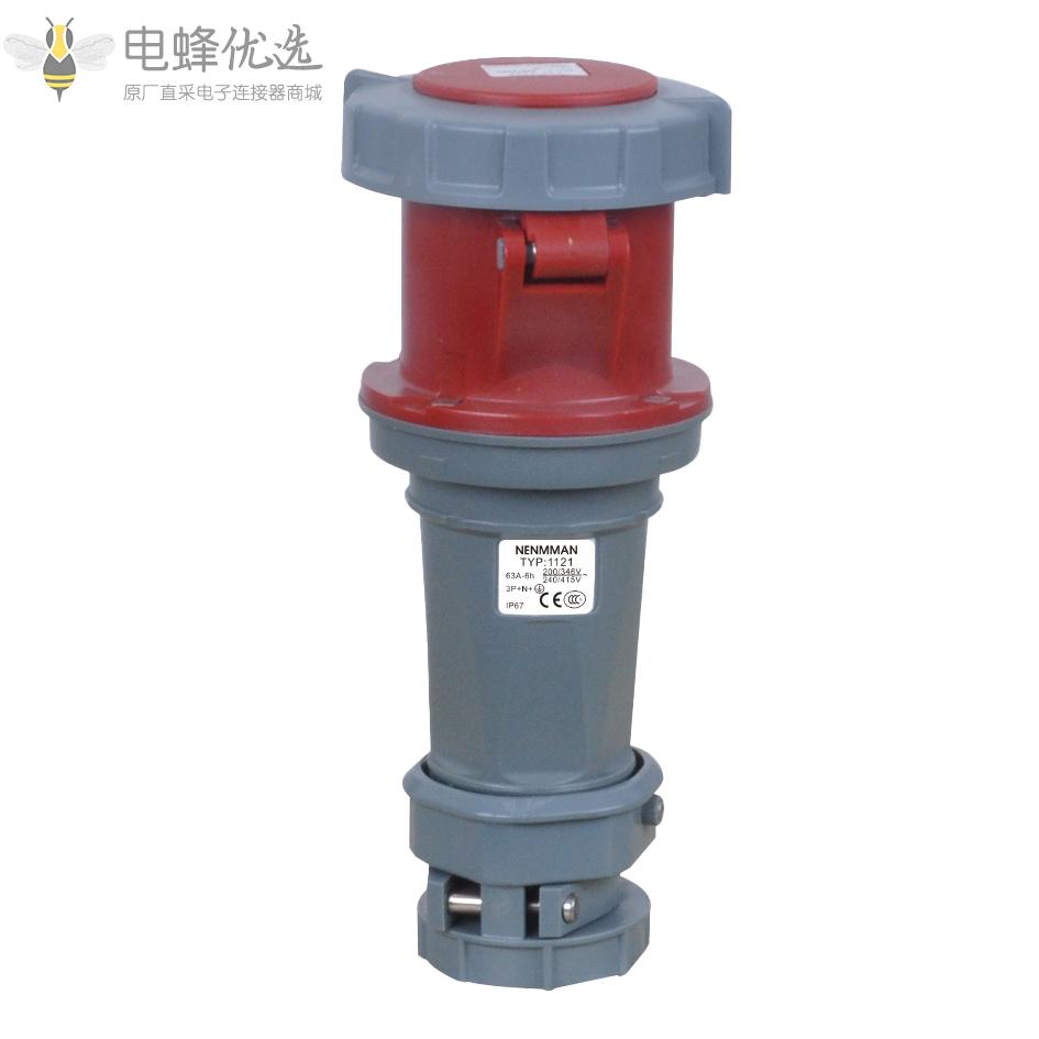 TYP1121工业连接器63A400V防水IP67防水连接器插座5芯3相