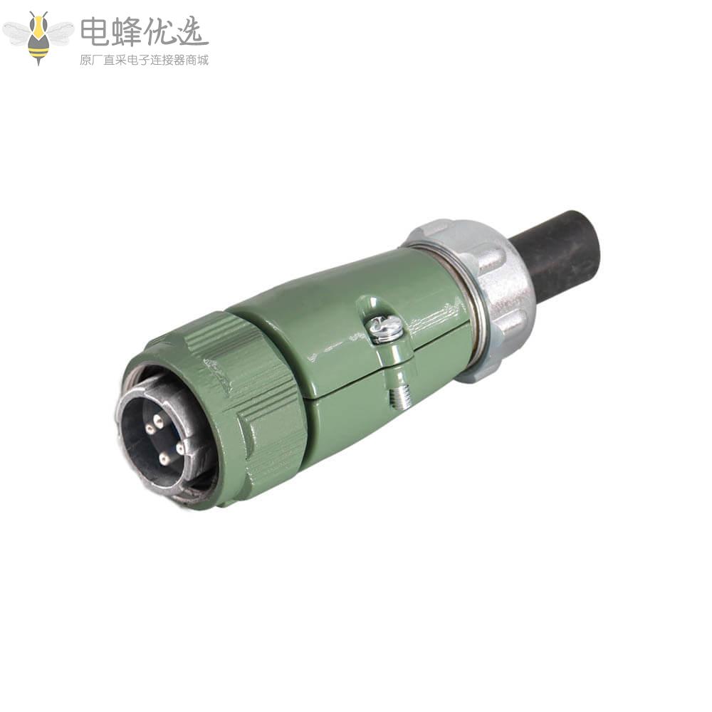 反装4芯YD20直式TQ+Z航空连接器25A400V插头+插座套装