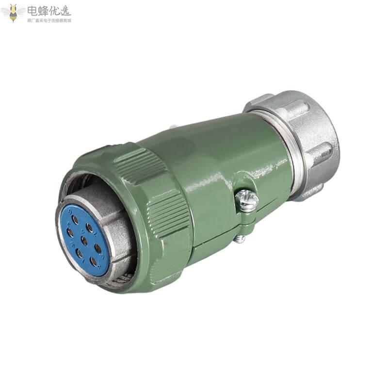 公母对接式YD28直式7芯正装TP+Z防水航空连接器25A500V