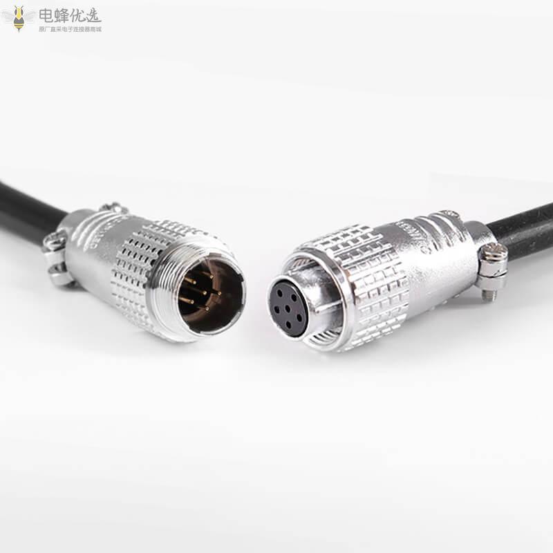 TP12对接款连接器航空插头直式6芯公母圆形连接器厂家批发