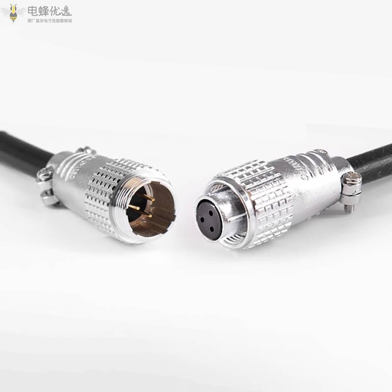 对接式TP16_3芯公母圆形航空插头焊线式连接器厂家批发