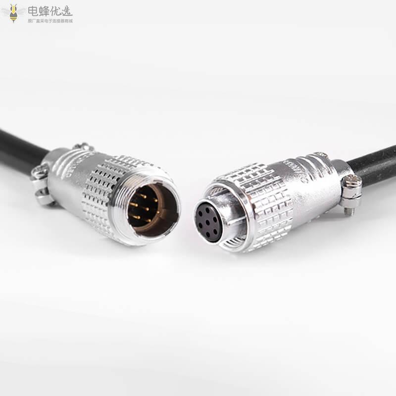 TP16_7芯公母连接器对接款航空连接器焊线式插头厂家批发