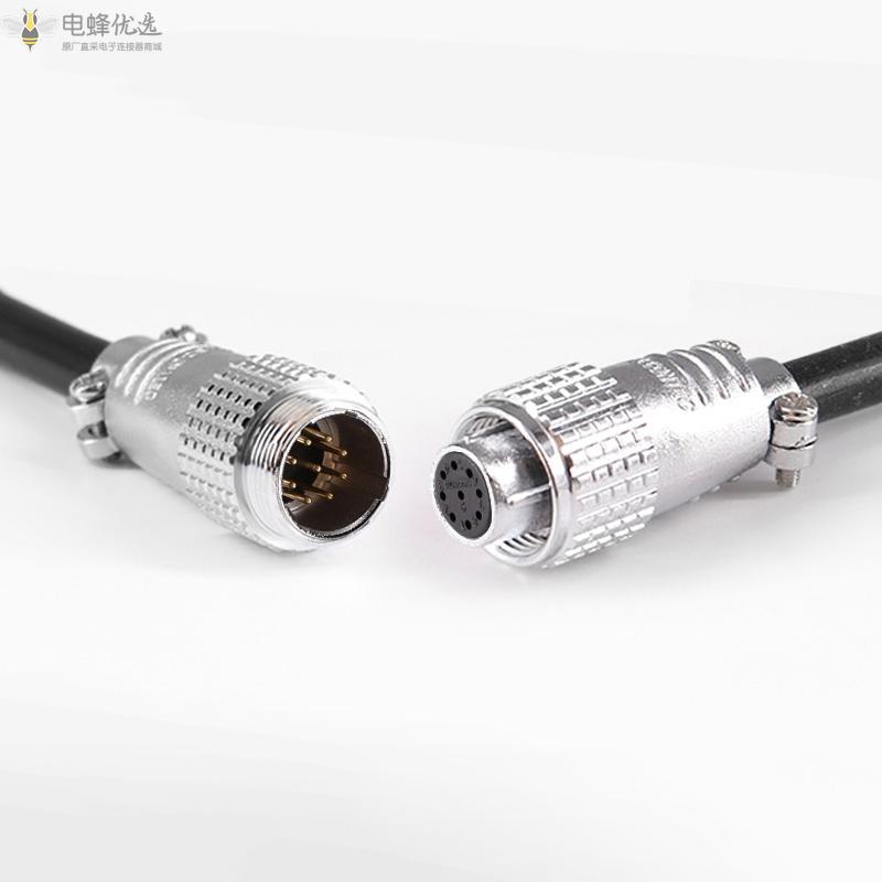TP20_9芯对接式连接器公母圆形航空插头焊线式厂家批发