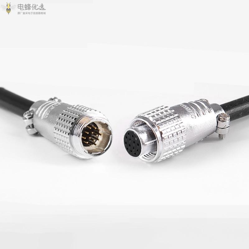 TP20_14芯对接式连接器公母圆形航空插头焊线式厂家批发