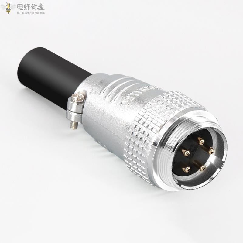 TP28_5芯公头母头对接航空接插件金属直式焊线式连接器厂家批发