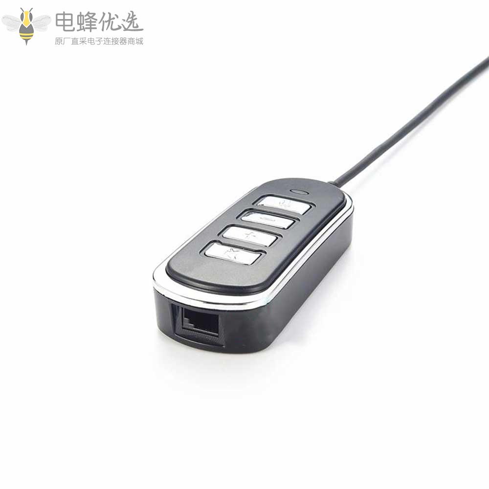 USB2.0_type_A转RJ9转接头头戴式耳机控制线接1m线材厂家