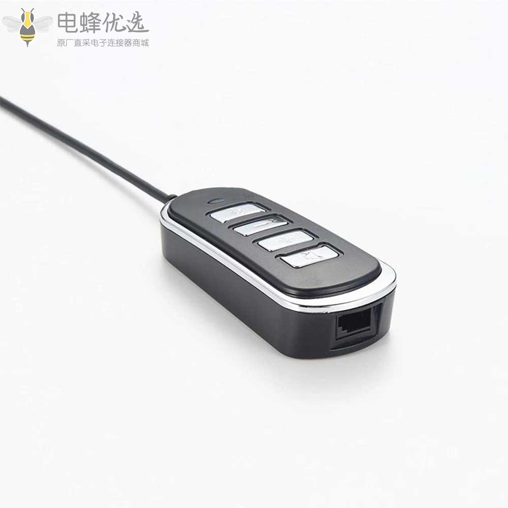 USB2.0_type_A转RJ9转接头头戴式耳机控制线接1m线材厂家