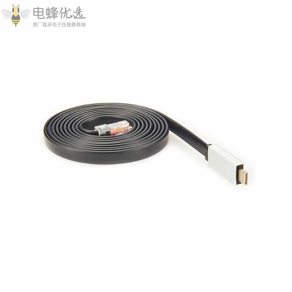 USB3.1_type_C转RJ45公头控制台接1m电缆线材厂家