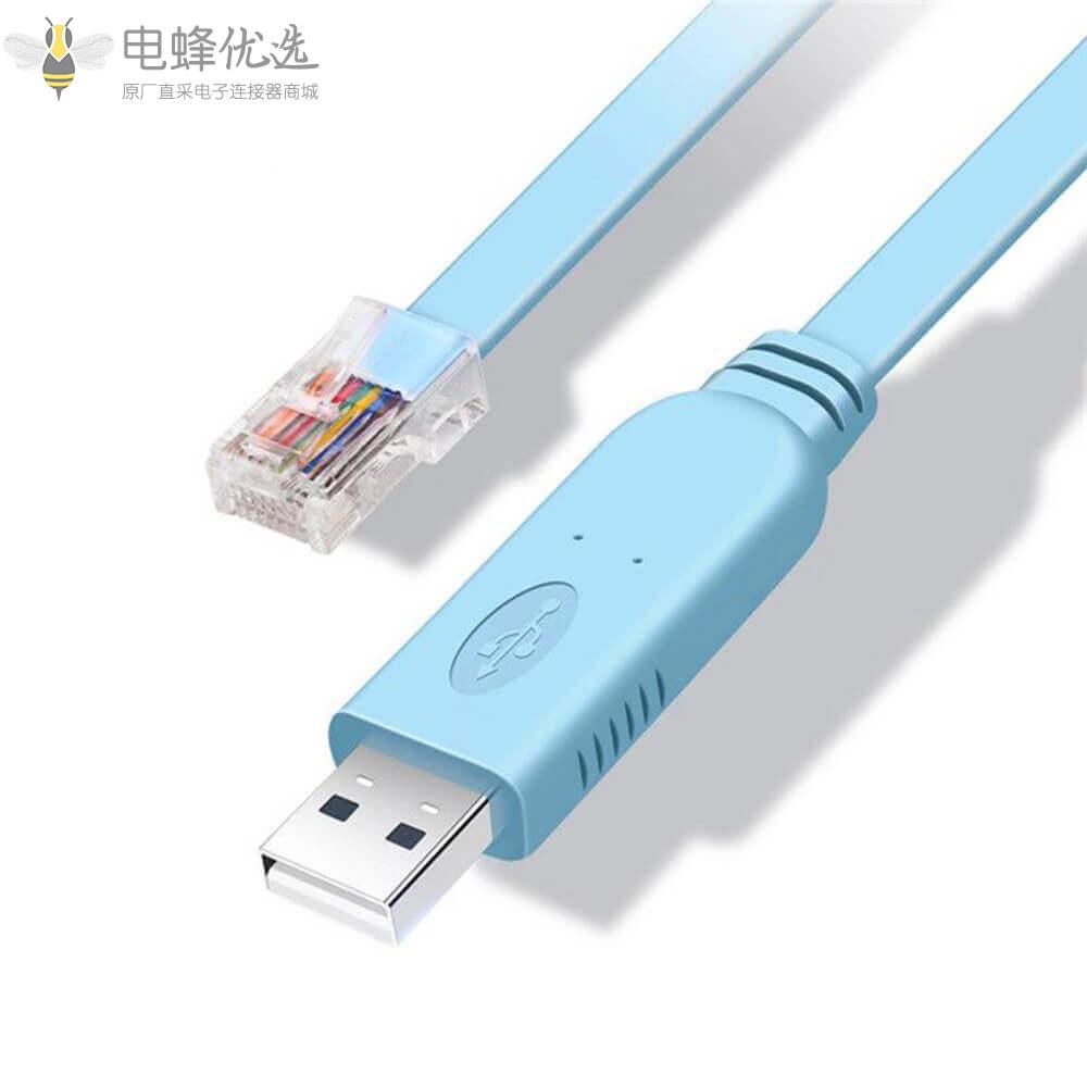 USB2.0_type_A转RJ45公头控制台接1m电缆线材厂家