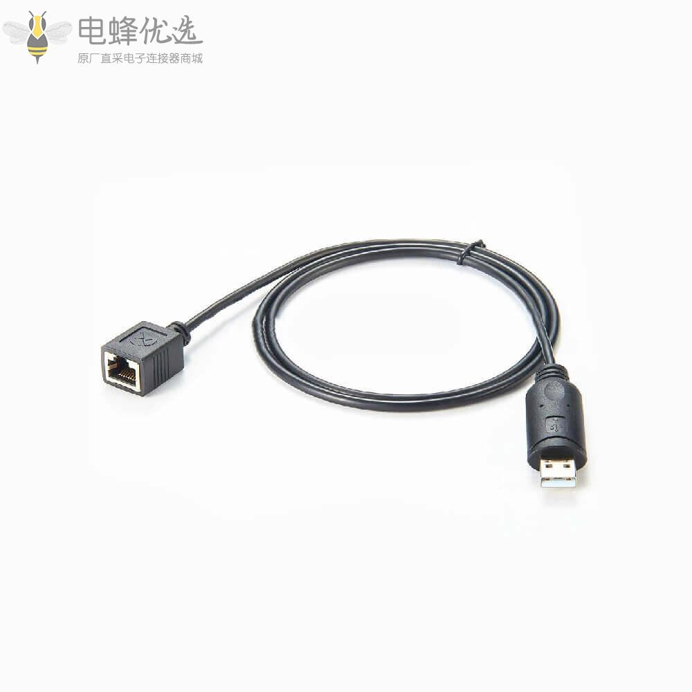 USB公头转RJ45母头控制台线路电缆FTDI_FT232RL_ZT213芯片