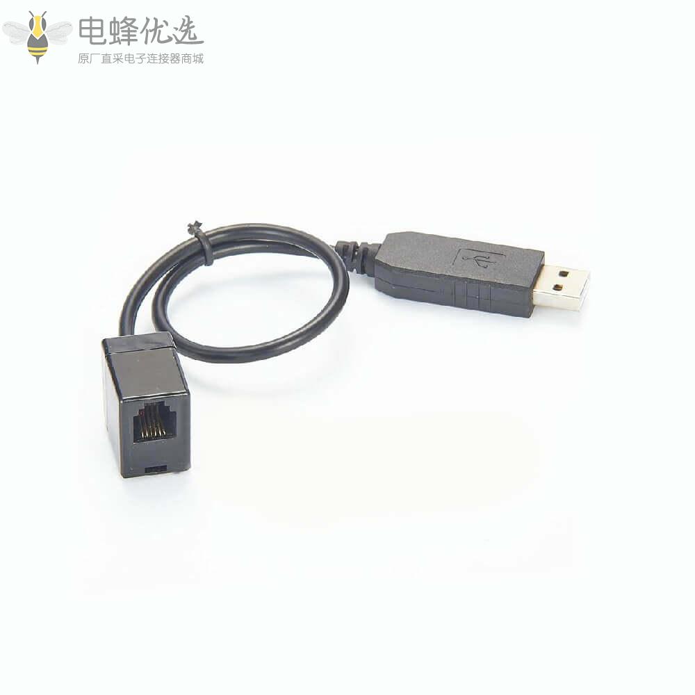 USB公头转RJ45母头控制台线路电缆FTDI_FT232RL_ZT213芯片