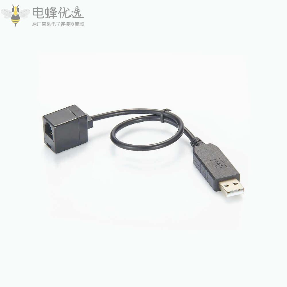 USB公头转RJ45母头控制台线路电缆FTDI_FT232RL_ZT213芯片