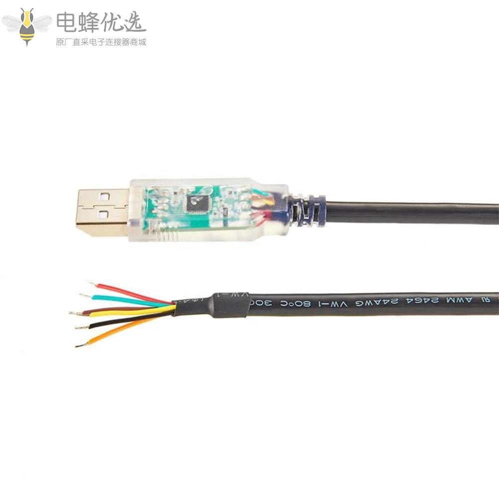 带有TX/RX_LED的FTDI芯片USB转RS485串口连接线