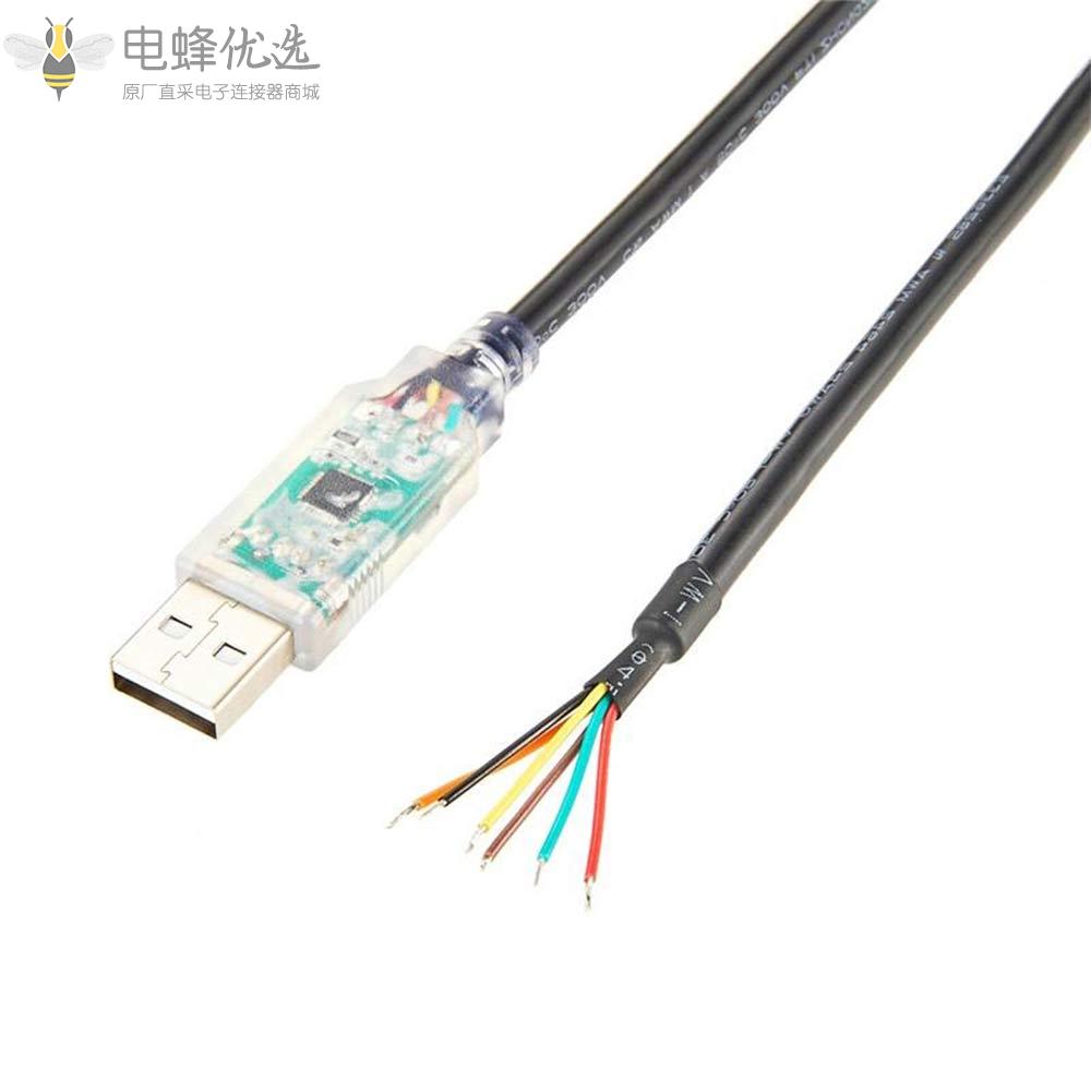 带有TX/RX_LED的FTDI芯片USB转RS485串口连接线