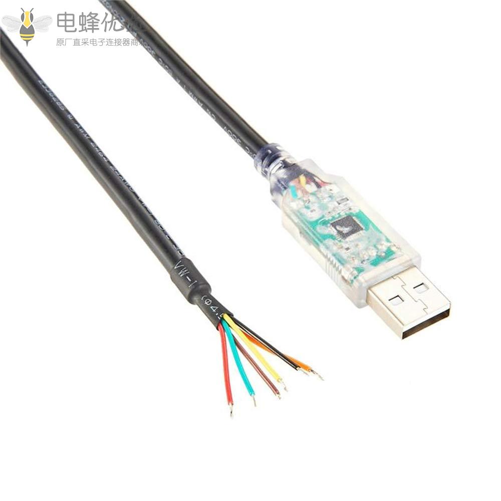 带有TX/RX_LED的FTDI芯片USB转RS485串口连接线