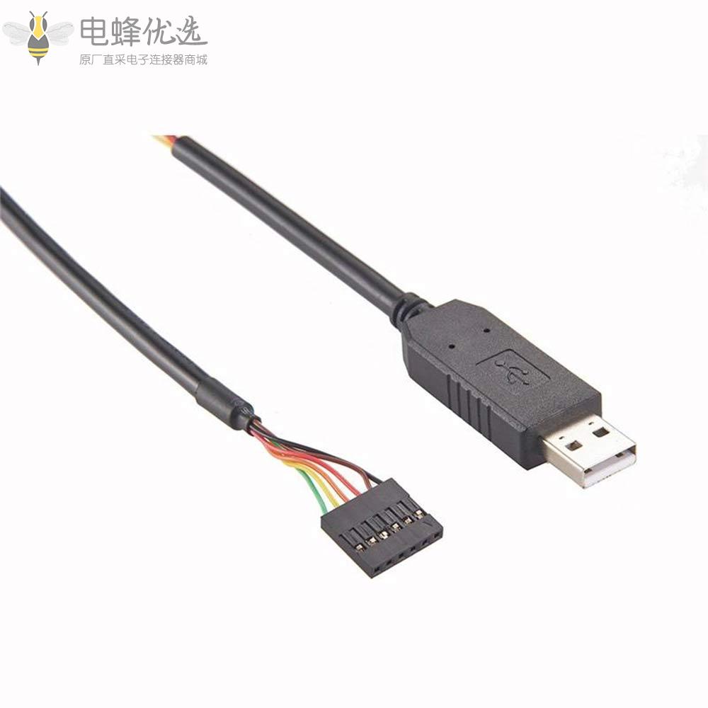 USB转串口杜邦FT232R_USB_to_UART_Bridge_COM3_PLC_MCU编程线缆1米